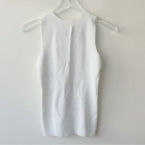 Zara White Sleeveless Top small stretch knit